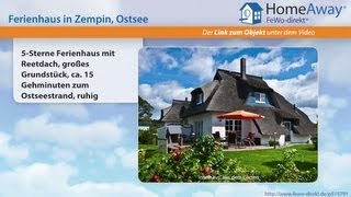 Usedom: 5-Sterne Ferienhaus mit Reetdach, großes Grundstück, ca. 15 - FeWo-direkt.de Video