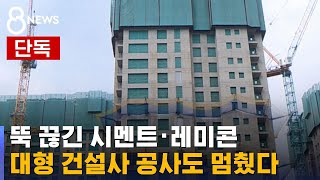 [단독] 화물연대 파업에, 대형 건설사 공사마저 멈췄다 / SBS