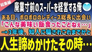 【感動する話】廃業寸前のスーパーを母と切り盛りしている。仕事帰りにボロボロのレディース総長を助けた「こんな美味い飯食ったの久しぶり」→3年後、起死回生にと取引した会社に騙され…【泣ける話】朗読　総集編