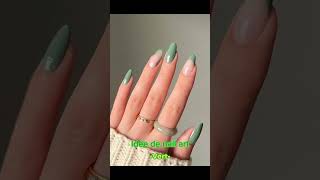 Idee de nail art vert💚