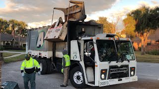 Advanced Disposal Mack LEU Heil Recycler on Post Christmas Recycling