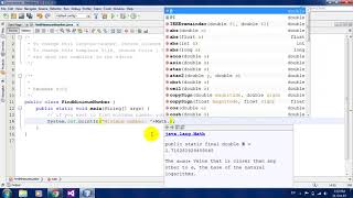 Find minimum of two numbers using Math in Java Netbeans