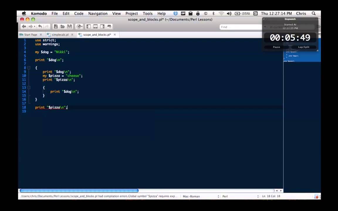 Learn How To Program Perl Lesson 2 Youtube
