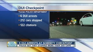 Six arrested during Tulsa DUI checkpoint