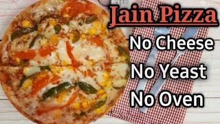 Jain Pizza | Jain thin crust Pizza with Pizza Base Recipe | Jain Food Recipe