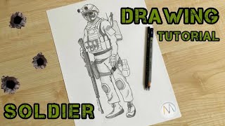 How to draw a soldier / How to draw a soldier special forces / Drawing tutorial