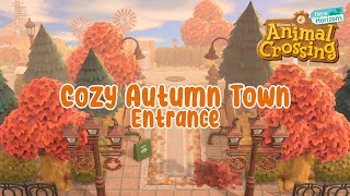 Cozy AUTUMN TOWN Entrance | Speed Build | ACNH