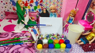 Colourfull painting with Ayisha Mom😀/Barbie show tamil