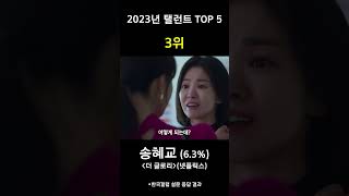 2023년 탤런트 top5 #shorts