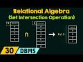 Relational Algebra (Set Intersection Operation)