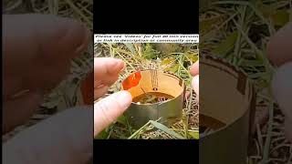 bushcraft survival skills A life saving hot drink in the wild, DIY mini oil burner stove UK wild