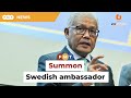 Summon Swedish ambassador over Quran burning, govt told