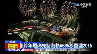 20141223中天新聞　跨年煙火先睹為快　365秒喜迎2015