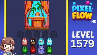 Pixel Flow Level 1579 Solution Walkthrough