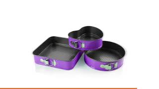 Lot De 3 Moules À Gâteaux, Forme De Carré Rond Cœur - SKU : WMY11-1