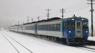 【北海道新幹線新函館駅建設地】渡島大野駅を通過する北斗８号