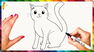 How To Draw A Cat Step By Step 🐈 Cat Drawing Easy