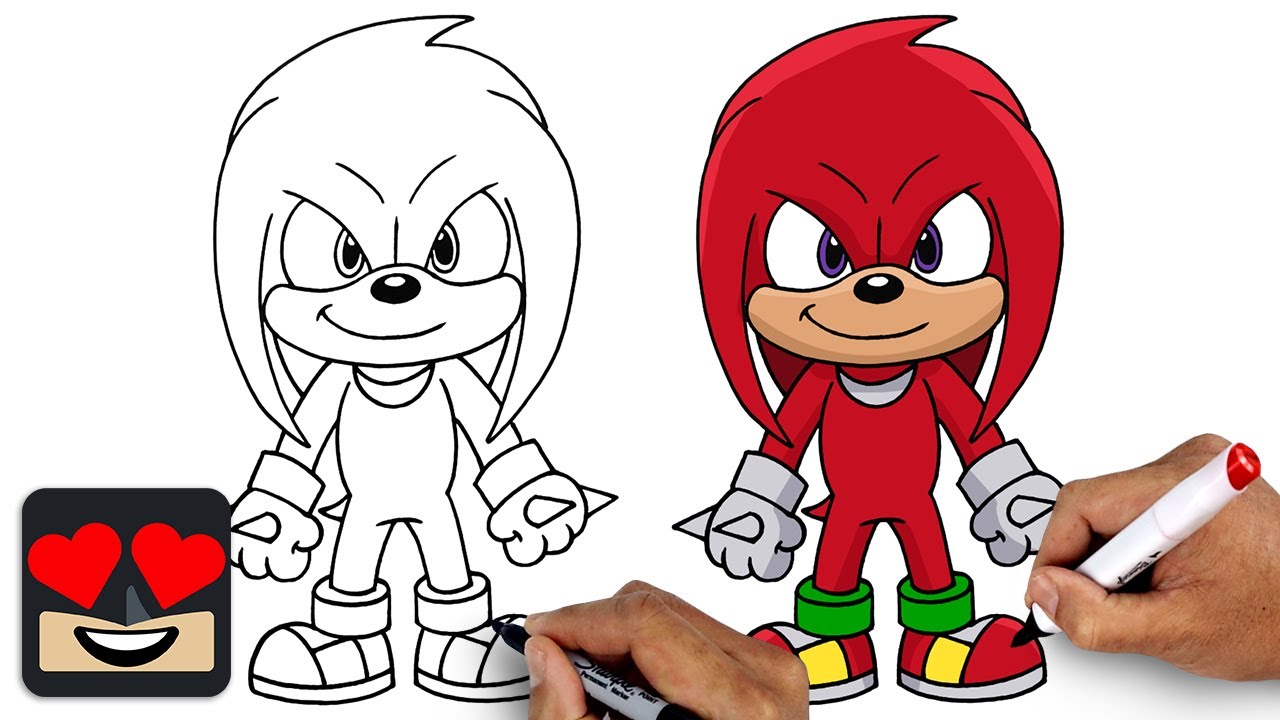 Sonic Movie Knuckles Drawing At Eliseo Gonzalez Blog