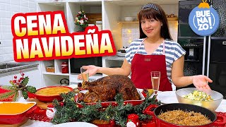 🍽️🎄 Deliciosa Cena Navideña: pavo al horno, arroz árabe, ensalada de papa y purés. 😋✨