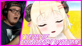 HOLOLIVE REACTION! 1 Year of Tsunomaki Watame