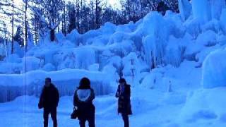 秋神温泉　氷点下の森　青い世界　belowfreezing  freezebubbles akigamispa