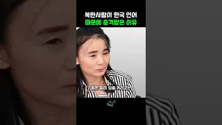 북한사람이 우리나라로 탈북 해서 한국 언어 때문에 충격 받은 이유