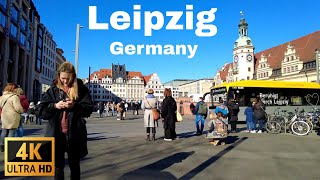 Leipzig, Germany Walking Tour 2022 (4k Ultra HD 60fps)