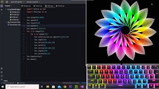 ASMR Programming - Flower🌸 in Python - No Talking