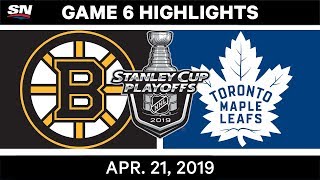 NHL Highlights | Bruins vs. Maple Leafs, Game 6 – April 21, 2019