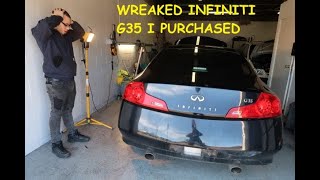 Cheap WRECKED infiniti G35 from copart auction NY! Part 1