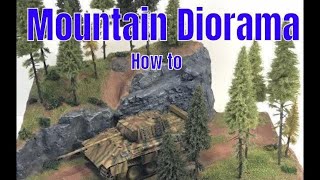 Building a realistic mountain road diorama step by step scenery