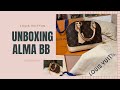 LOUIS VUITTON UNBOXING ALMA BB I MONOGRAM CANVAS #simplyshinelv