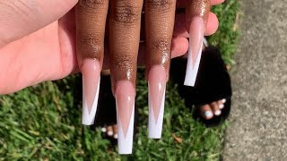 WATCH ME WORK: V-CUT FRENCH TIPS