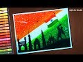 Independence Day drawing (Very Easy) with Oil Pastels for beginners - step by step