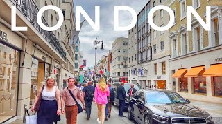 England, London City Summer Walk 2023 | Marylebone, Soho, Bond Stree, Oxford Street Mayfair | 4K HDR