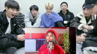 BTS REACTION TO All I want for Christmas  | cover by Aish | Mariah Carey