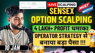 Live Intraday Trading || Sensex Option Scalping || 09 January || Option Buying #livetrade#live#nifty