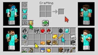 4 YouTubers Share 1 Inventory in Minecraft