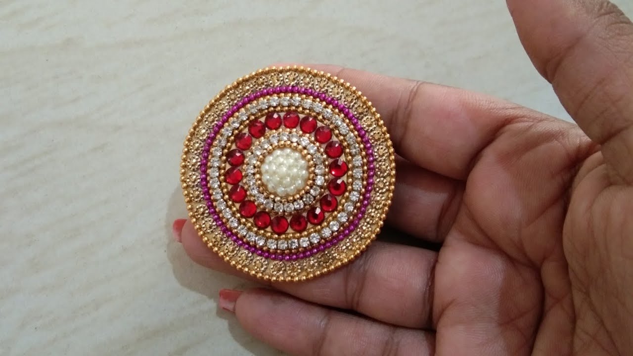 How To Make Saree Pin Party Wear Saree Pin Brooch At Home Handmade