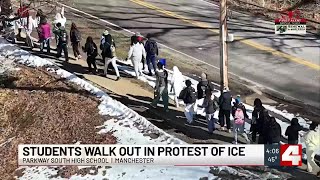Parkway South High School students walkout in protest of ICE