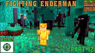 Fighting enderman and making enderman eye/Minecraft part 12 in tamil/on vtg!