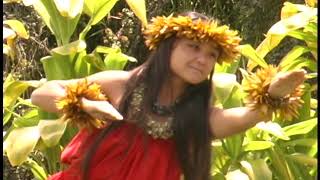 ANCIENT HULA PERFORMANCE AT VOLCANO, BIG ISLAND OF HAWAII USA