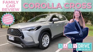 Fits 3 child seats! 2023 Toyota Corolla Cross hybrid small SUV review – BabyDrive
