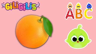 Sing Along to Orange Songs 🍊 Learn Abcs And Fruit Names With Giligilis!