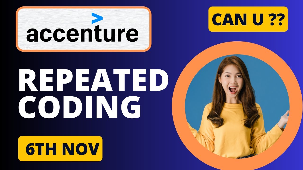 6 NOV Full | Accenture Coding Questions | Accenture Assessment Test ...