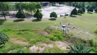 Drone sprayer oil palm demo 1