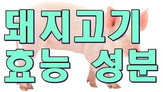 돼지고기(Pork) 효능, 성분