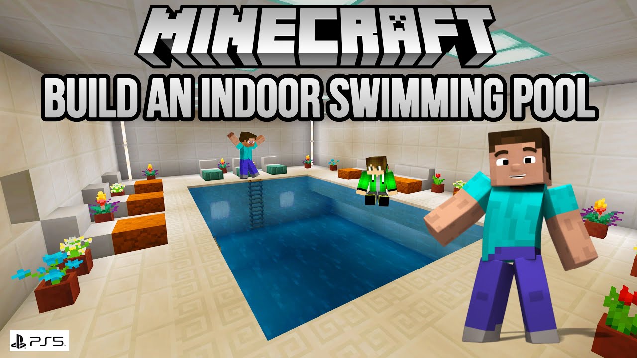 Minecraft Build An Indoor Swimming Pool Youtube