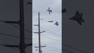 Jet Fighter Colaboration A-10, F-22, F-35 and P51 #shorts