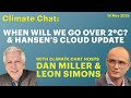 When Will We Go Over 2ºC? & Hansen's Cloud Update